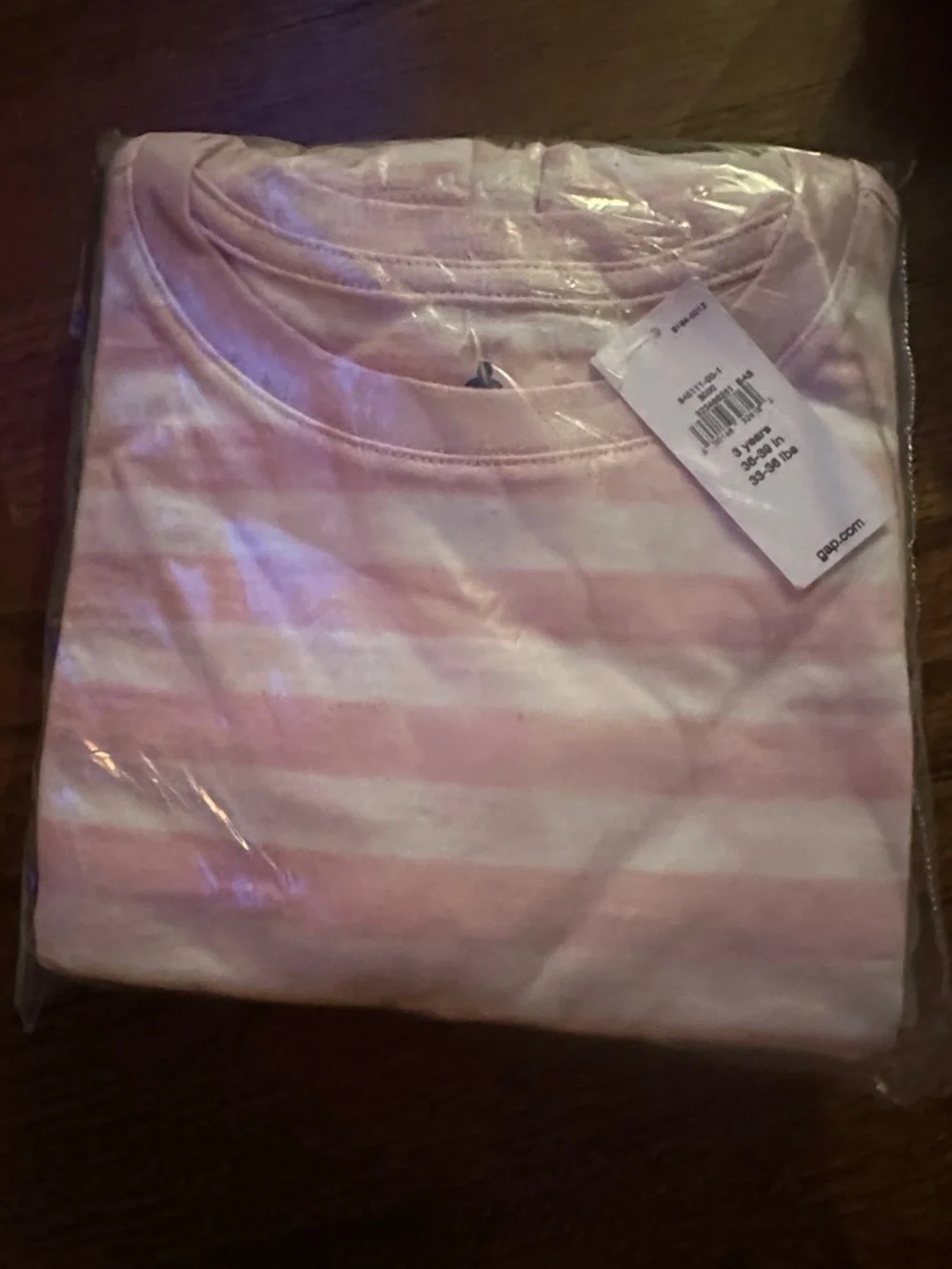 GAP Girls Navy, Cream Multi-Heart & Pink Stripe Short Sleeve Tee Set - NWT